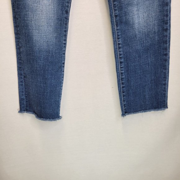 L'Agence Women's Size 25 Jeans High Rise Cropped Slim Raw Hem - Picture 5 of 6